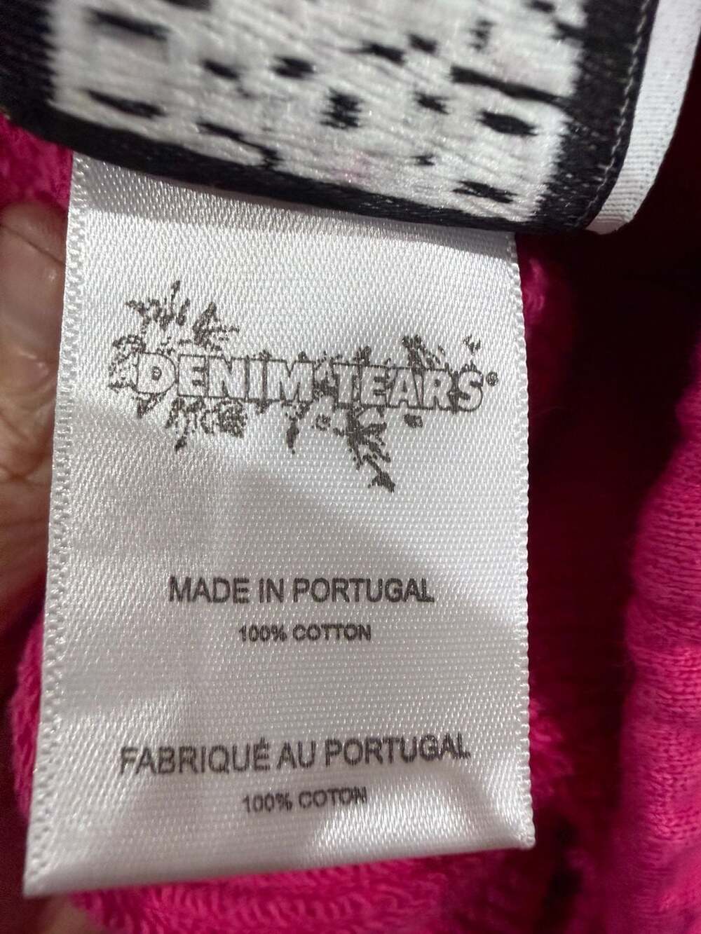 Denim Tears University Sweatpants Pink White Wreath Logo Joggers Size L - Picture 6 of 11